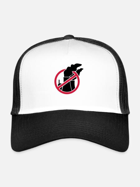 Nuclear power - not with us! - Trucker Cap - white/black - Front