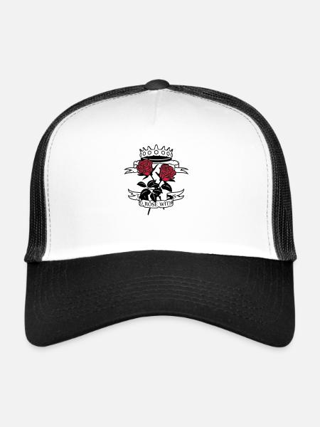 There is no rose.. - Casquette trucker  - blanc/noir - Devant