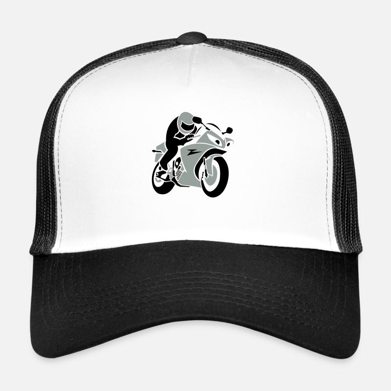 Motorradfahrer/ motorbike racer (2c) - Trucker Cap - white/black