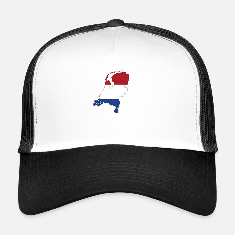 Niederlande - Trucker Cap - Weiß/Schwarz