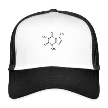 Caffeine Formula Coffee Addicted Chemical Gift - Trucker Cap - white/black - Front