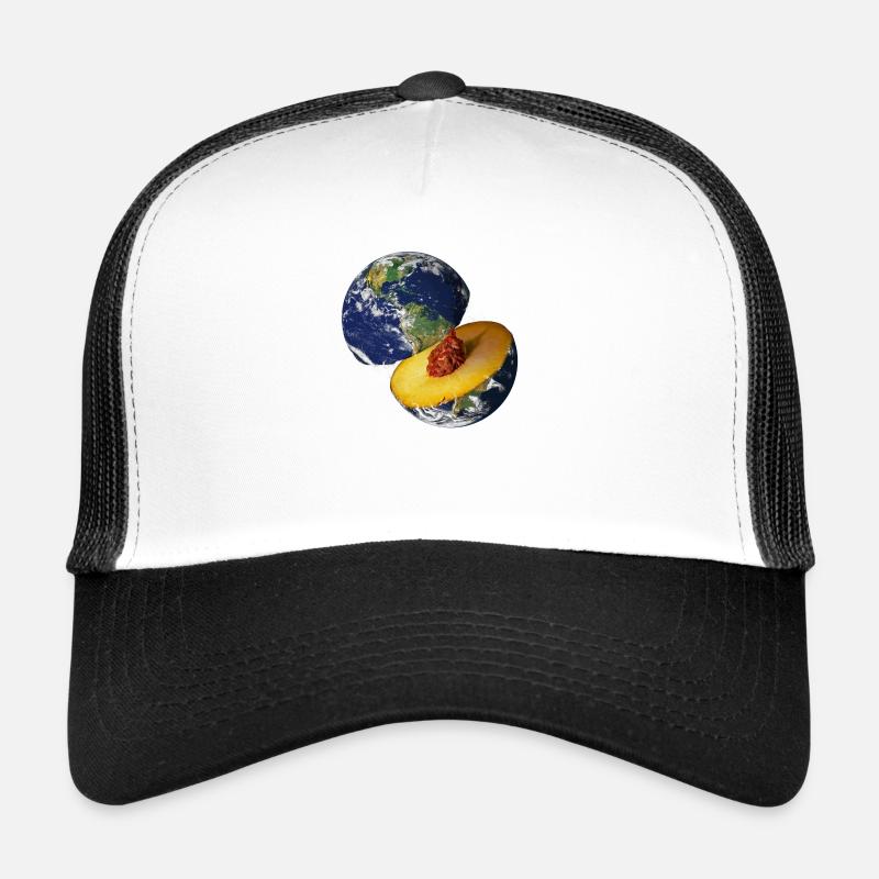 Die Pfirsich-Erde ! - Trucker Cap - Weiß/Schwarz