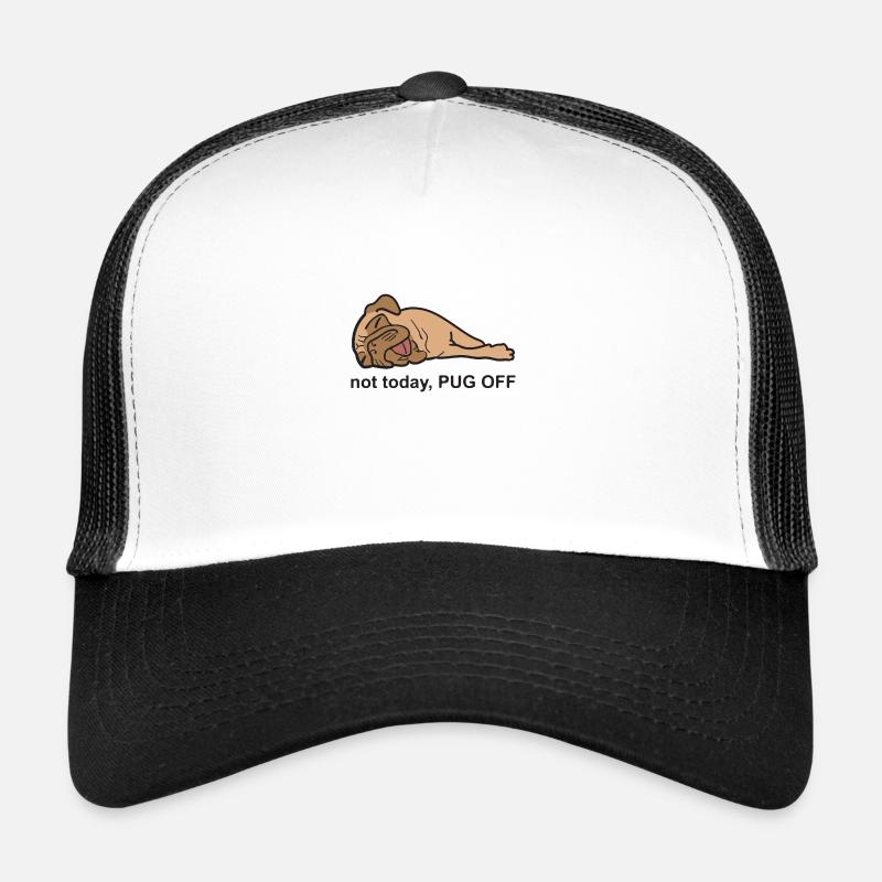 Mops - Trucker Cap - Weiß/Schwarz