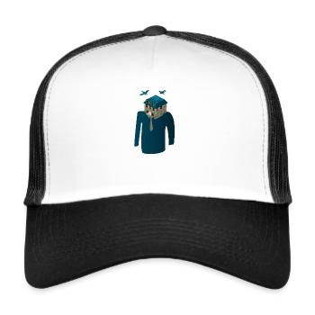 House drone spy gift - Trucker Cap - white/black - Front