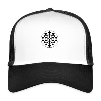 Sri Yantra - Trucker Cap - white/black - Front