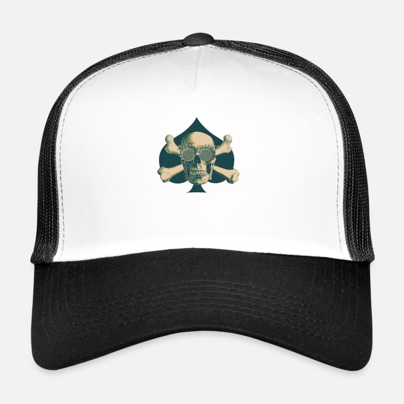 steampunk - Casquette trucker  - blanc/noir