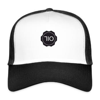 HUILE - couvercle 710 - Casquette trucker  - blanc/noir - Devant