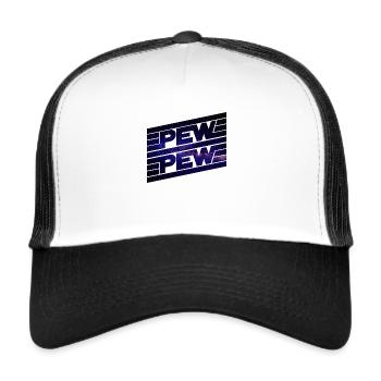 PewPew Sci Fi - Trucker Cap - white/black - Front