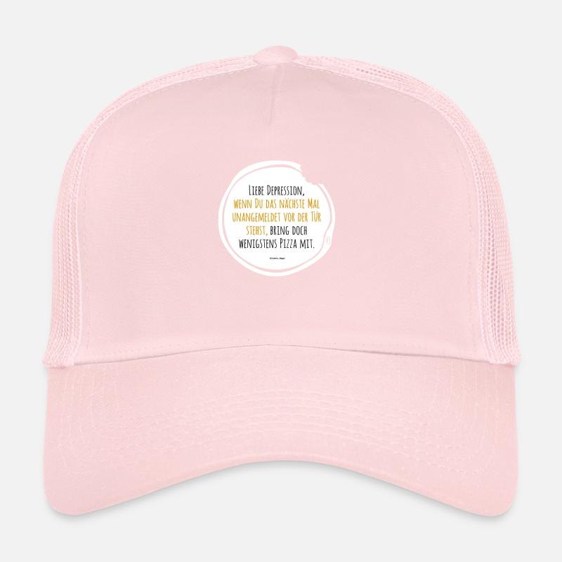 Depression Pizza noir-jaune Casquette trucker 