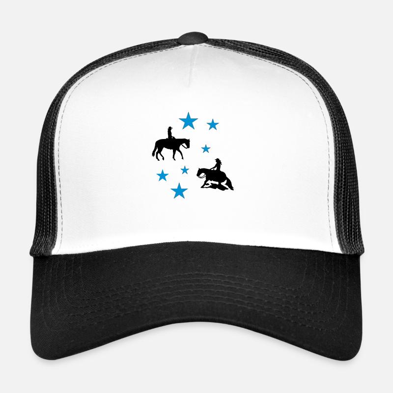 Plaisir & Reining étoiles - Casquette trucker - blanc/noir