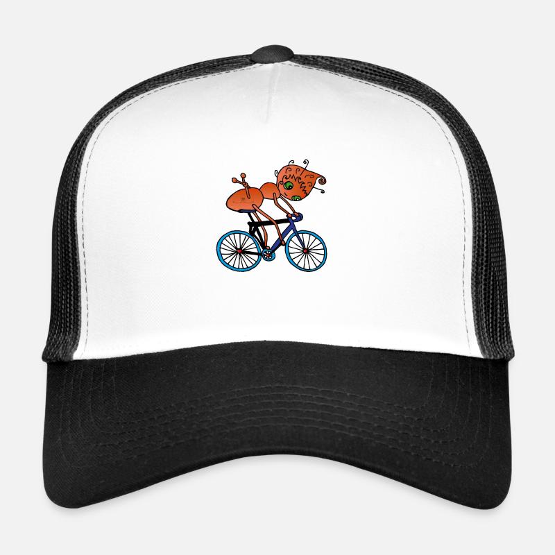 Fourmi - Biker - Casquette trucker  - blanc/noir