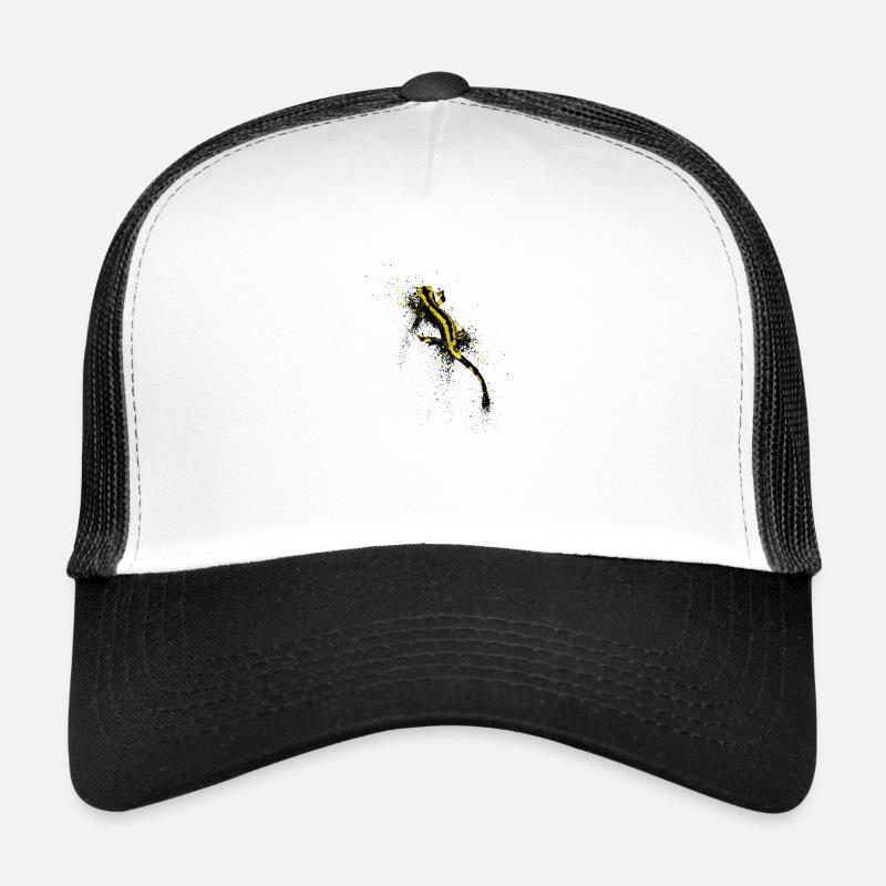 Gefleckte Salamander - Trucker Cap - Weiß/Schwarz