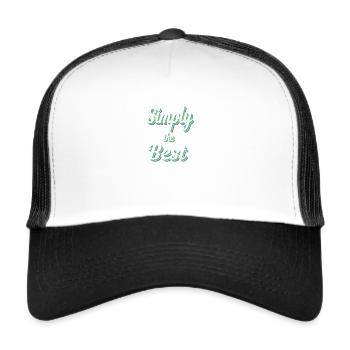 Tout simplement le meilleur dicton - Casquette trucker  - blanc/noir - Devant