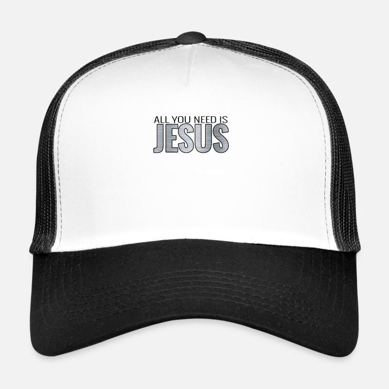Christ - Casquette trucker  - blanc/noir