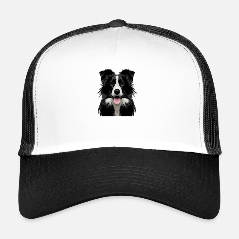 border1 1 - Casquette trucker  - blanc/noir
