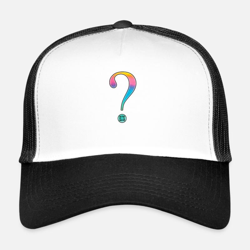 Schwangerschaft - Fragezeichen - QR-Code-Zwillinge - Trucker Cap - Weiß/Schwarz