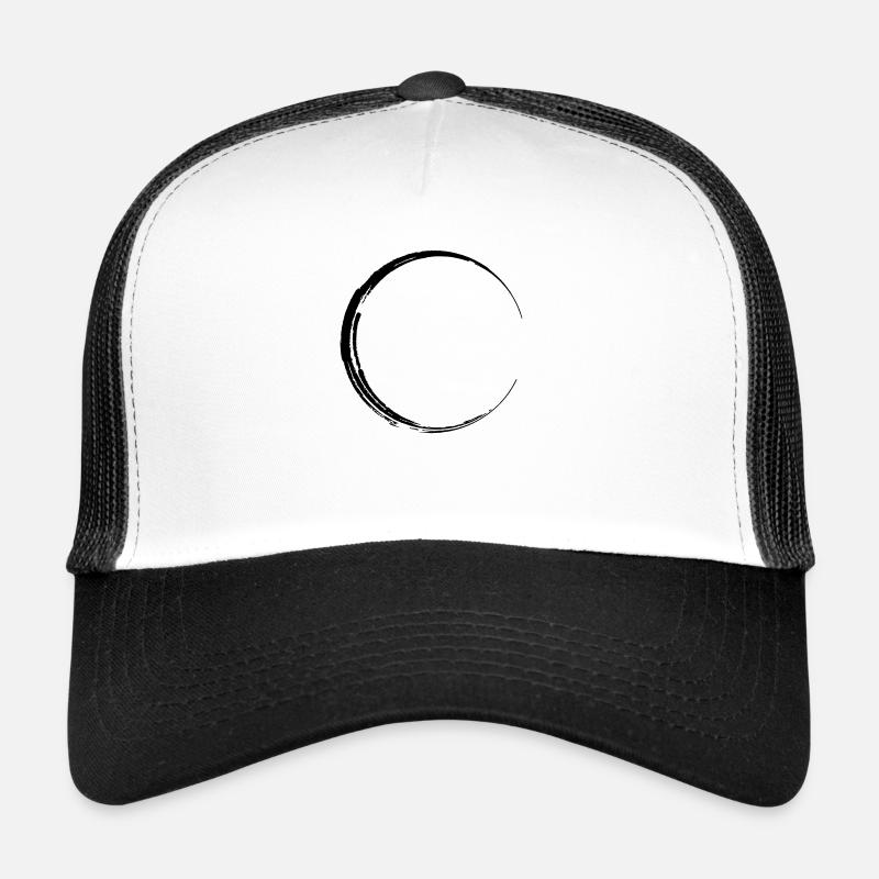Symbol Kreis Grunge Form - Trucker Cap - Weiß/Schwarz