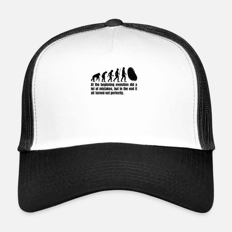 T-shirt drôle de Darwin sur l'évolution de la pomme de terre Casquette trucker 