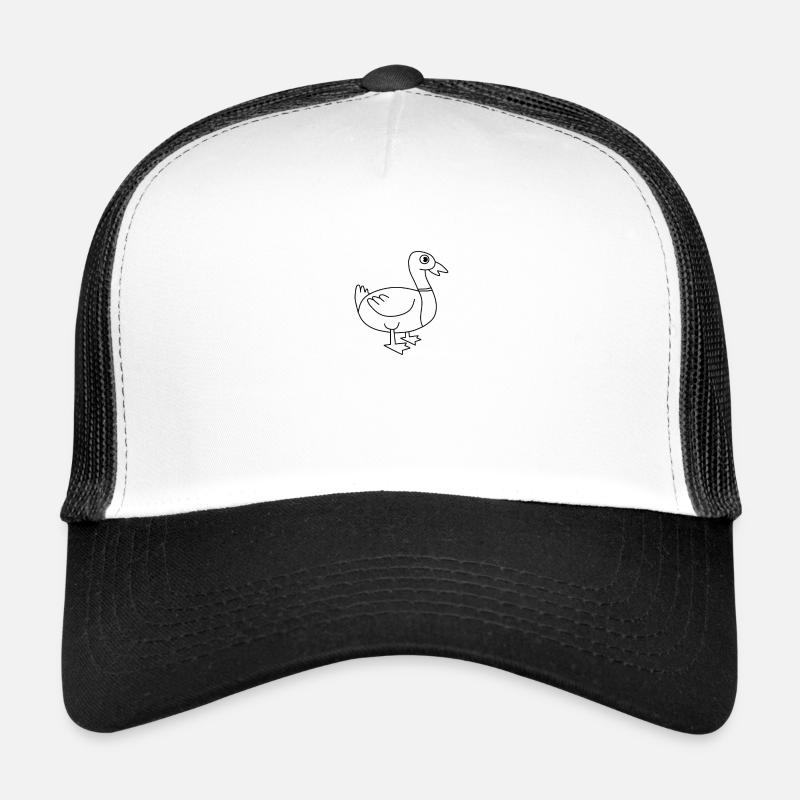 Ente - Trucker Cap - Weiß/Schwarz