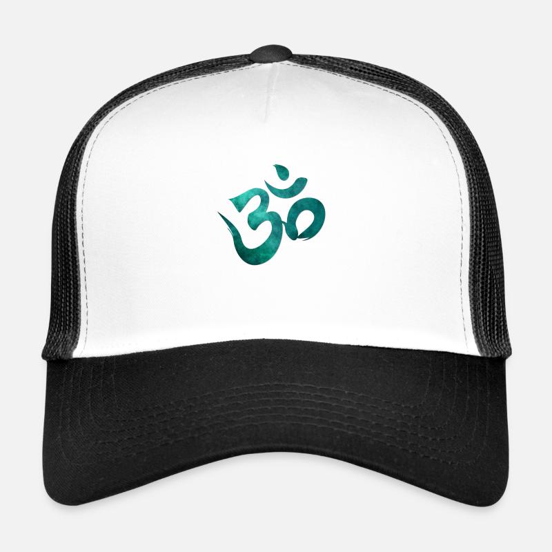 Signe Om - Casquette trucker  - blanc/noir