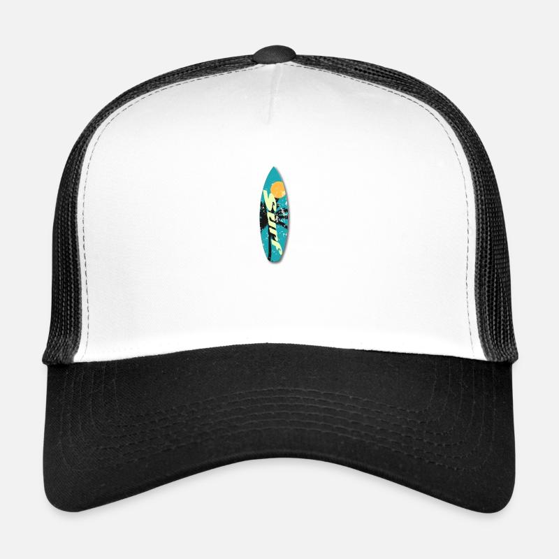 Surfer Surf - Trucker Cap - Weiß/Schwarz