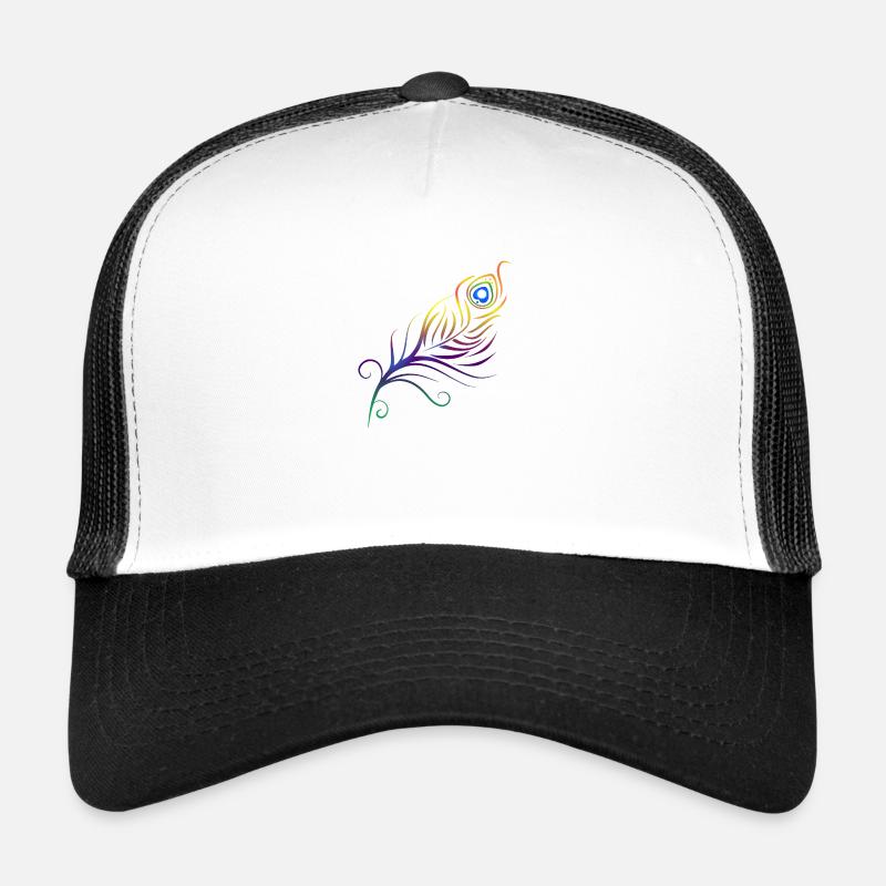 Tribal tattoo peacock feather feather gift idea Trucker Cap
