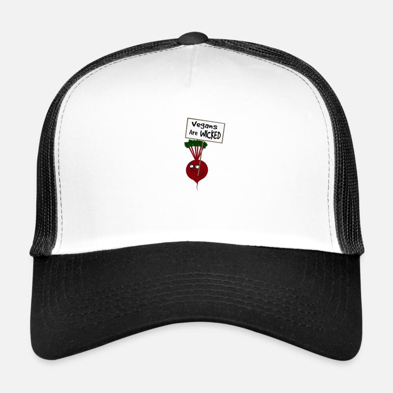 Beetroot Vegans are Wicked - Trucker Cap - white/black