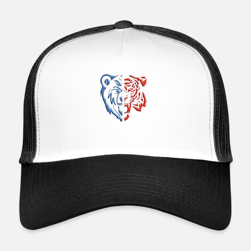 Bär Tiger - Trucker Cap - Weiß/Schwarz