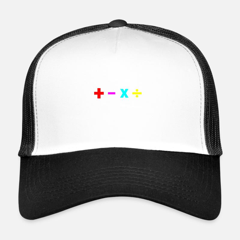 Math + - × ÷ plus minus multiply divide poison Trucker Cap