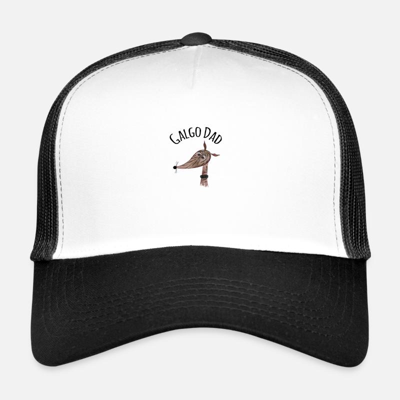 Galgo Dad 5 brindle Galgo - Trucker Cap - white/black