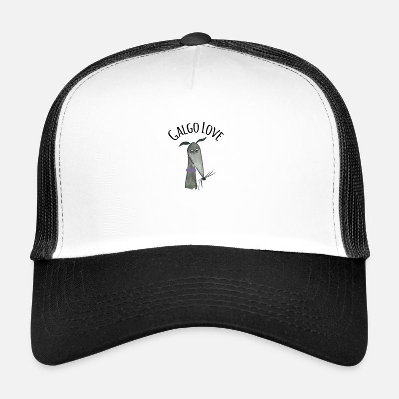 Galgo Love black 1 - Trucker Cap - white/black