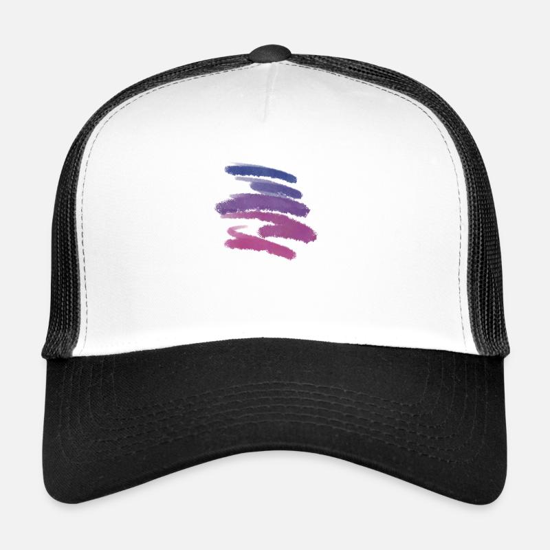 Basic stripes blue pink Trucker Cap