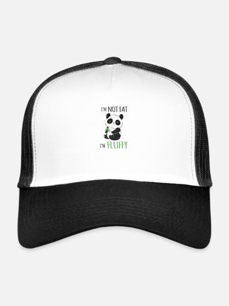 Je ne suis pas gros, je suis un ours en peluche drôle - Casquette trucker  - blanc/noir - Devant