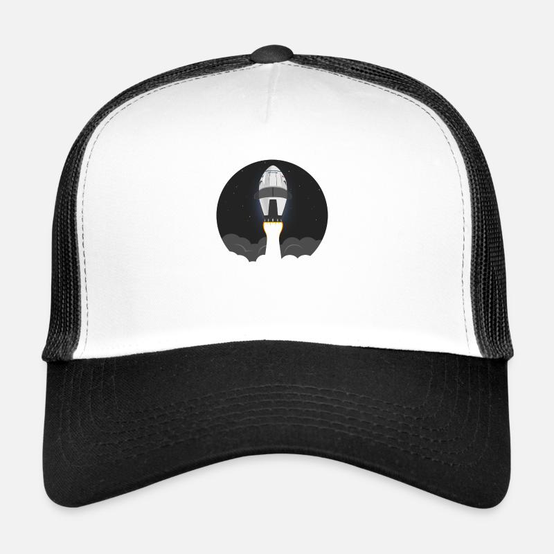 La fusée spatiale vole dans l’espace Casquette trucker 