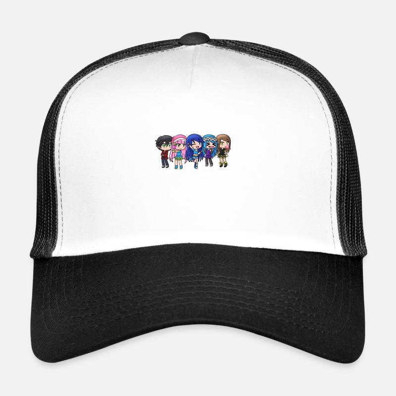 Dessin animé mignon Krew - Casquette trucker - blanc/noir