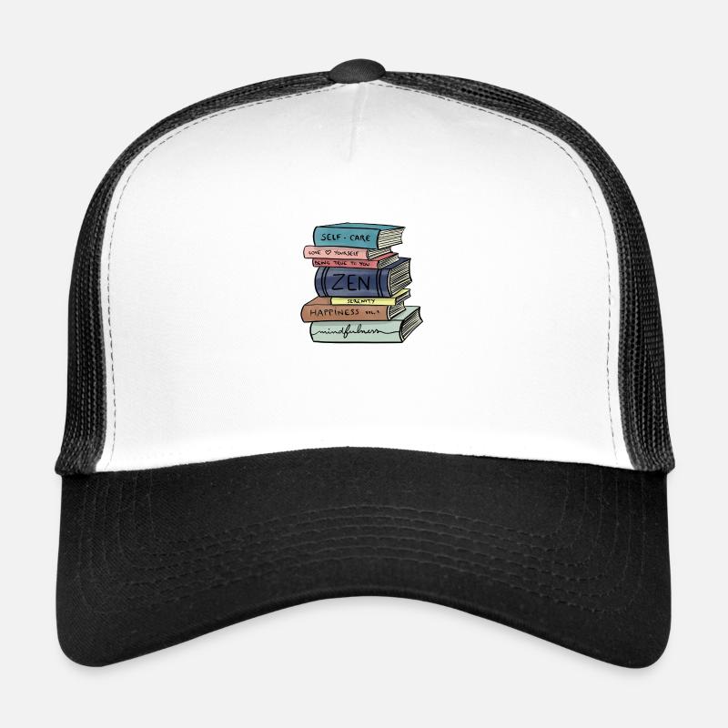 Bücher / Licht, Träume & Liebe - Trucker Cap - Weiß/Schwarz