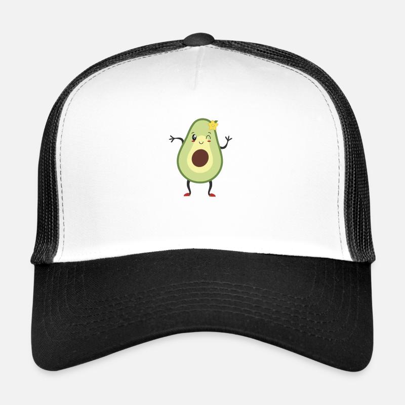 Fille avocat avec fleur dans les cheveux Casquette trucker 
