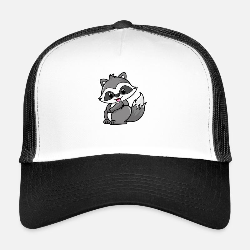 raton laveur - Casquette trucker  - blanc/noir
