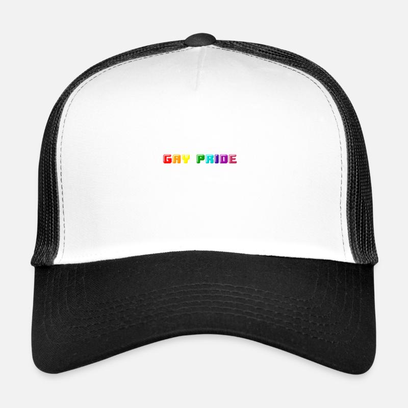 Gay Pride - Trucker Cap - Weiß/Schwarz