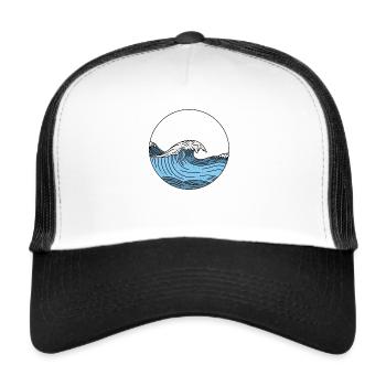 Welle - Trucker Cap - Weiß/Schwarz - Vorne