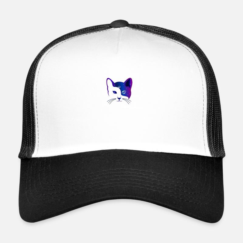 Chat - Casquette trucker - blanc/noir