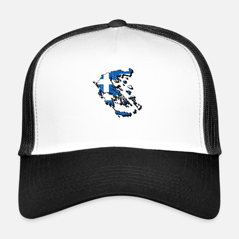 Grèce Grecs Carte Vacances Voyage Cadeau Casquette trucker 