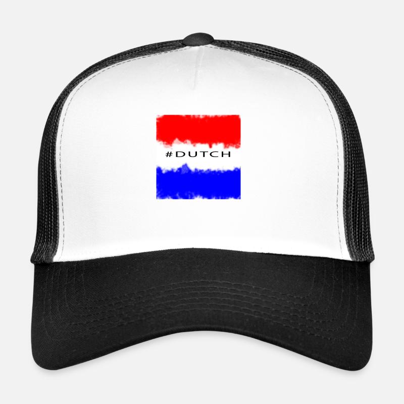 #néerlandais - Casquette trucker  - blanc/noir