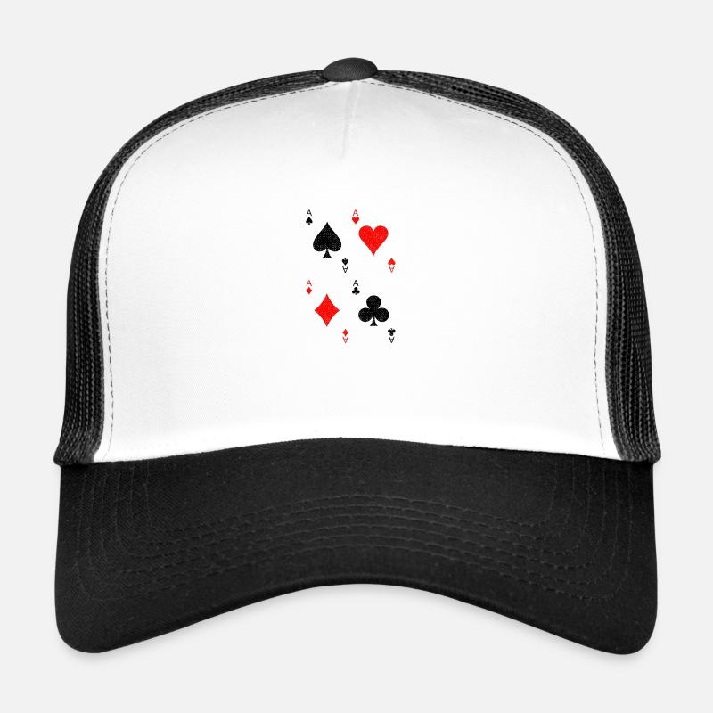 Poker - Trucker Cap - white/black