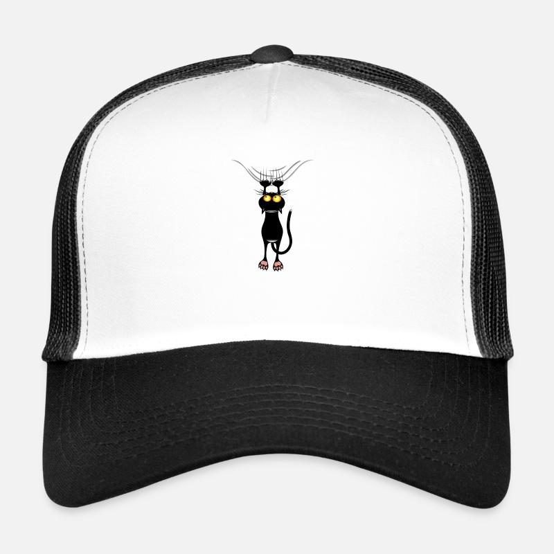 cat scratch - Trucker Cap - white/black