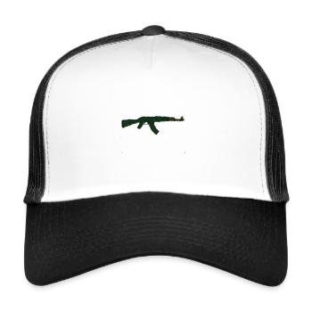 Kalashnikov AK 47 - Casquette trucker  - blanc/noir - Devant