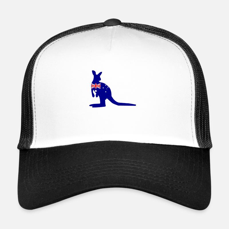 Kangaroo Australian Flag Trucker Cap