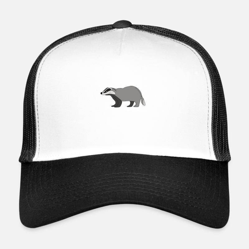 Blaireau *** vierge - Casquette trucker  - blanc/noir
