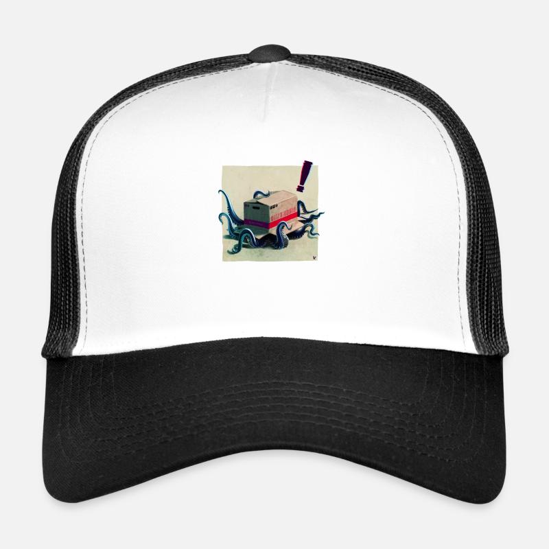 Metal Squid Solid - Casquette trucker  - blanc/noir