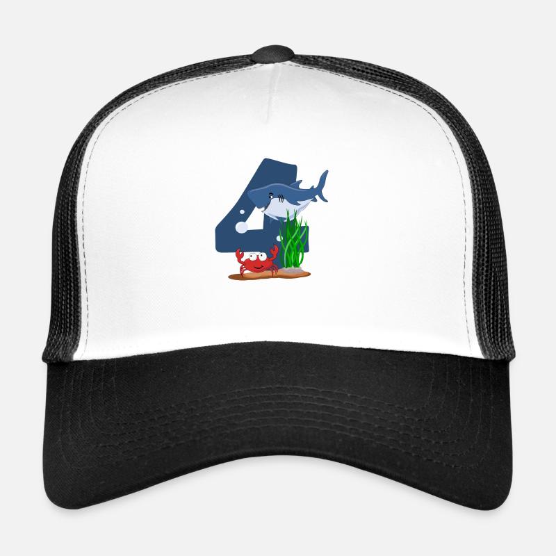 4e anniversaire du monde sous-marin des requins Casquette trucker 